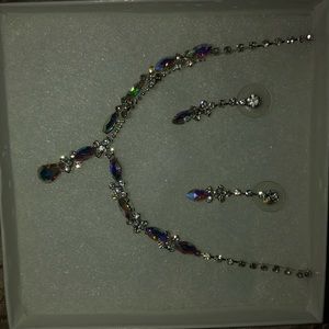 Swarvorski Crystal Necklace and Earrings